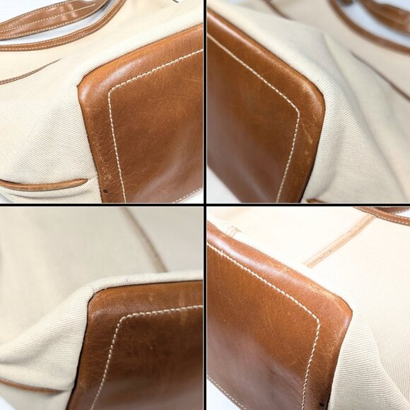 Coach Vintage Ivory Canvas & Brown Leather Hobo Shoulder Bag A2D-9873 - Picture 6 of 11